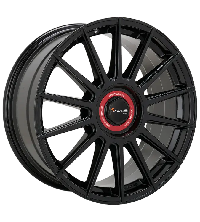 AVUS Racing AC-M09 - Black Red 8,00x18 5x112,00 / 5x120,00 ET30,00