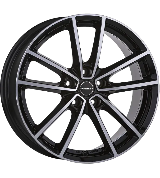 Borbet W black polished 8,00x18 5x114,30 ET40,00