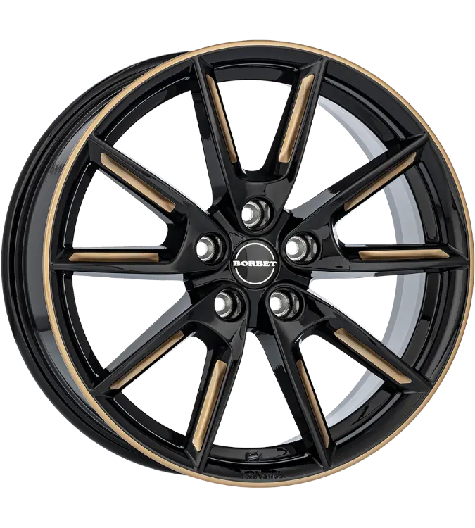 Borbet LX18 black gold spoke rim 8,00x18 5x112,00 ET48,00