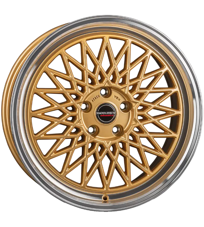 Borbet B gold rim polished 7,00x17 4x100,00 ET25,00