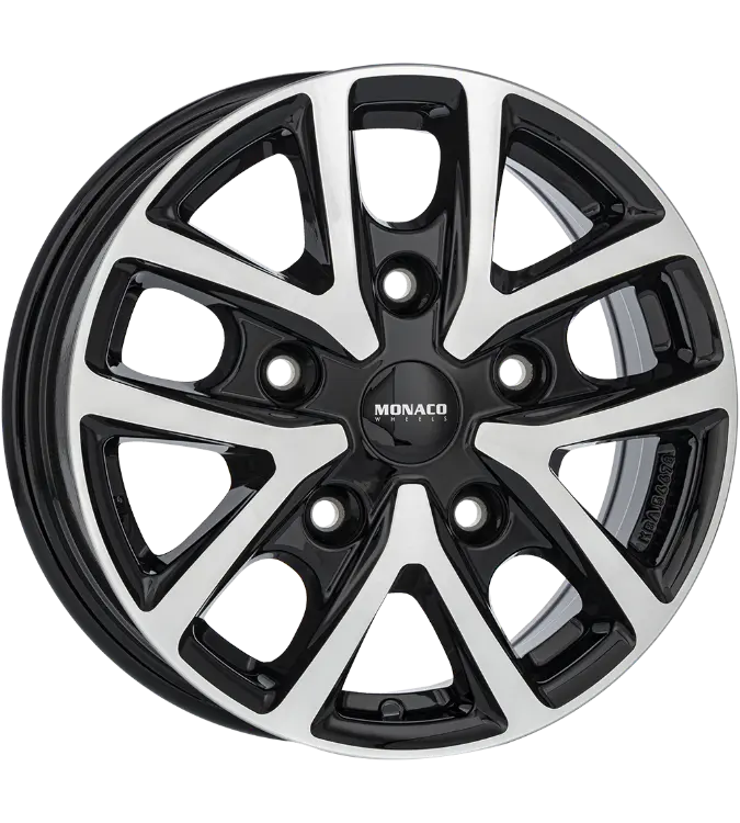 MONACO WHEELS CL2T Black Polished 6,50x16 5x160,00 ET60,00