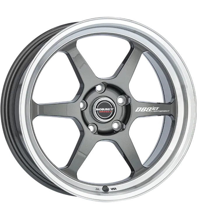 Borbet DB8GT graphite rim polished 8,50x18 5x100,00 ET30,00
