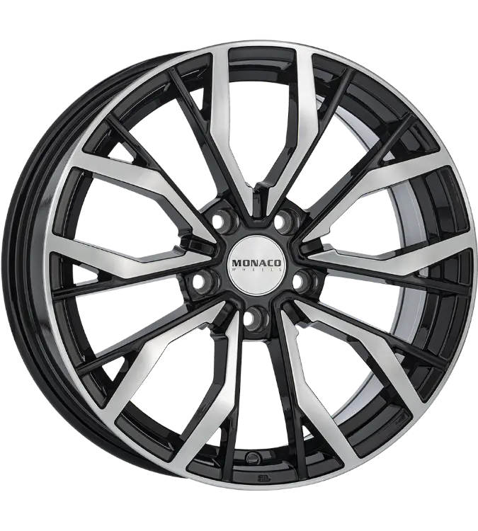 MONACO WHEELS Grand Prix 5 Black Polished 8,00x18 5x100,00 ET37,00