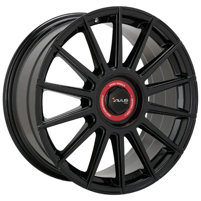 AVUS Racing AC-M09 - Black Red 8,00x18 5x112,00 / 5x120,00 ET35,00
