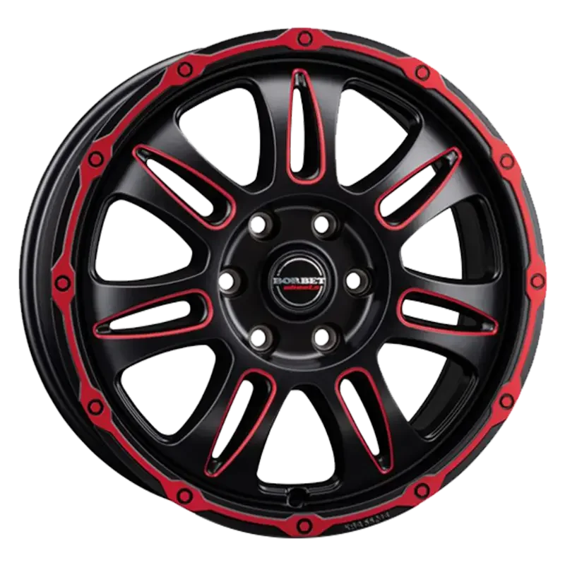 Borbet CW8 red rim window polished matt 8,00x18 5x118,00 ET50,00
