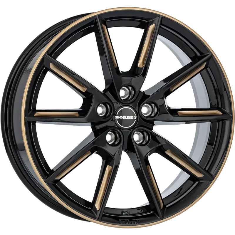 Borbet LX18 black gold spoke rim 8,00x18 5x112,00 ET40,00