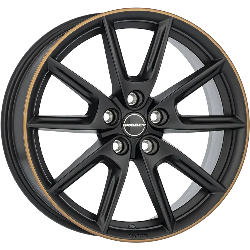 Borbet LX18 black matt rim copper 8,00x18 5x112,00 ET40,00