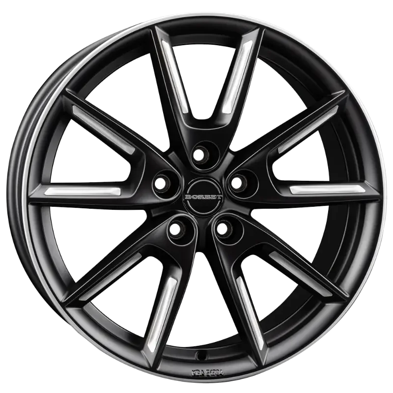 Borbet LX18 black silver spoke rim 8,00x18 5x112,00 ET48,00